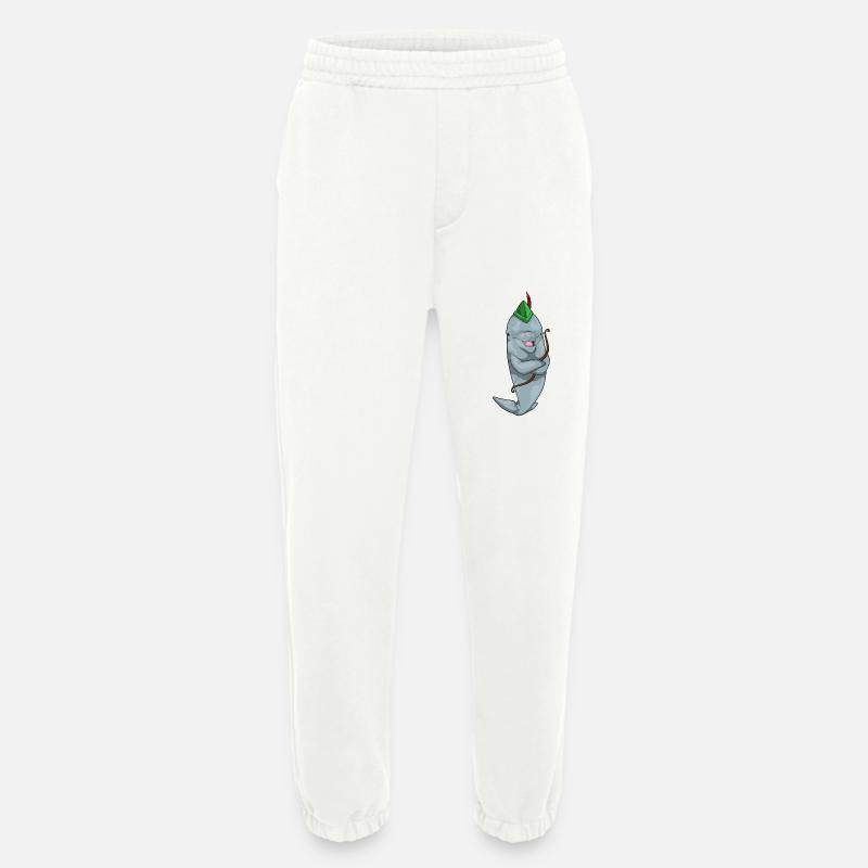 Dolphin Archer Bow - Heavyweight Jogging Pants - made by SPREAD  - OFF WHITE