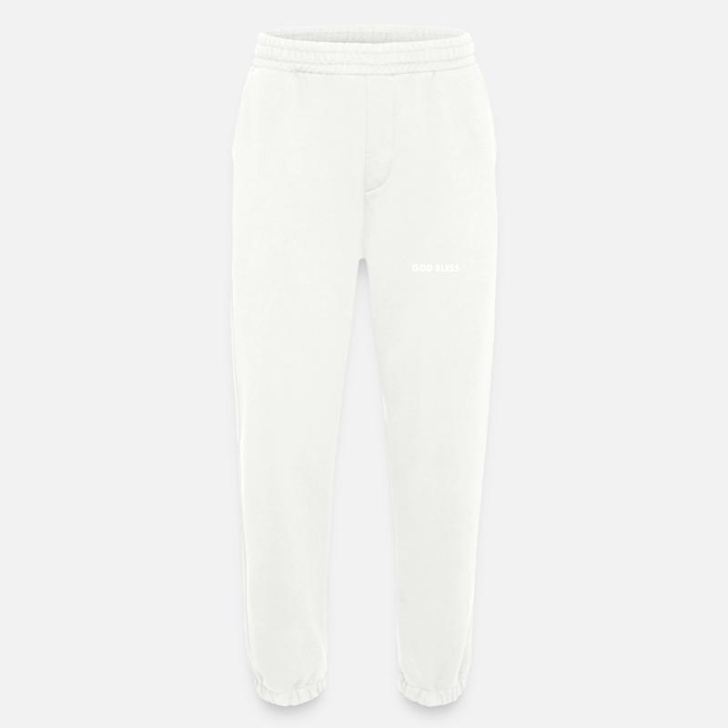 God bless - Heavyweight Jogging Pants - made by SPREAD  - OFF WHITE