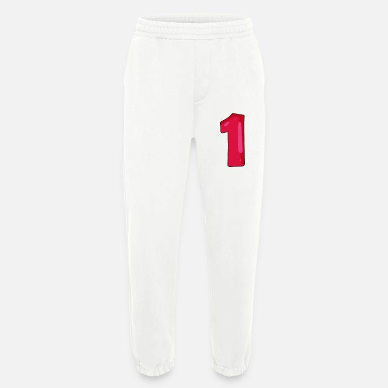 zahl 1 - Heavyweight Jogginghose - made by SPREAD  - OFF WHITE