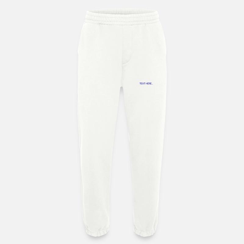 Plain Text Blue Text Print - Heavyweight Jogging Pants - made by SPREAD  - OFF WHITE