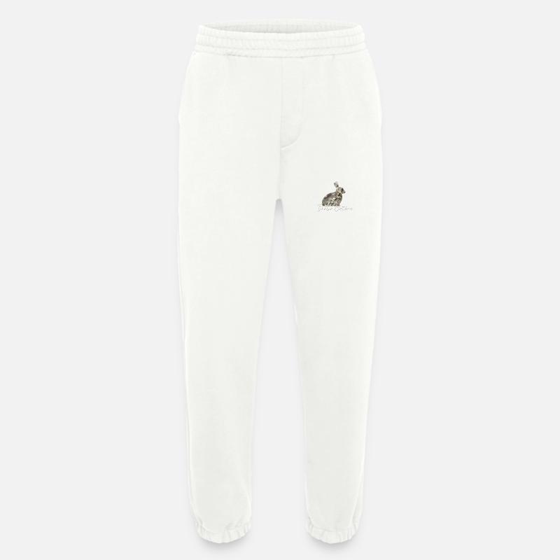 Pâques Joyeuses Pâques - Pantalon de jogging bio épais fabriqué en UE - OFF WHITE