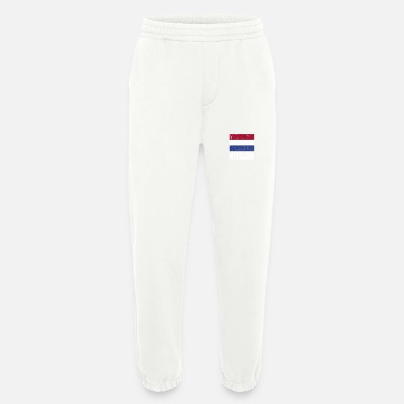 Netherlands flag - Heavyweight Jogging Pants - made by SPREAD  - OFF WHITE