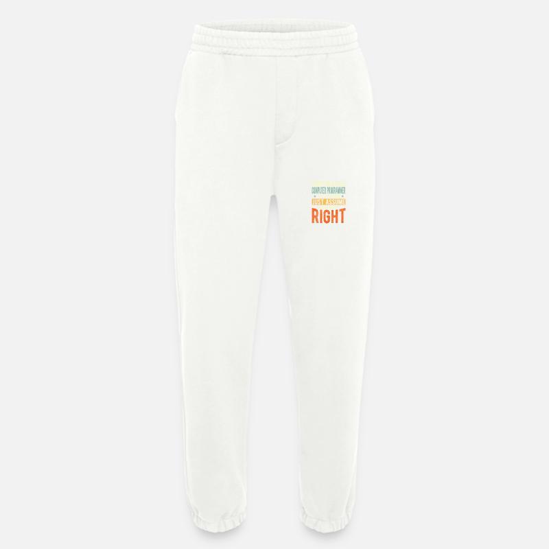 Computer programmer - Heavyweight Jogging Pants - made by SPREAD  - OFF WHITE