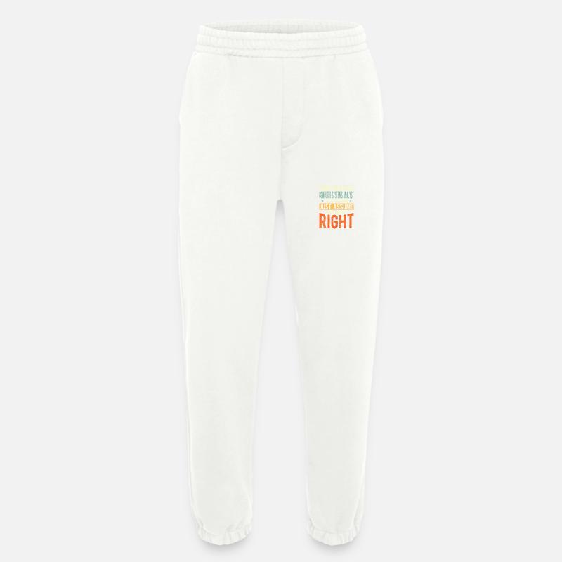 Computer Systems Analyst - Heavyweight Jogging Pants - made by SPREAD  - OFF WHITE