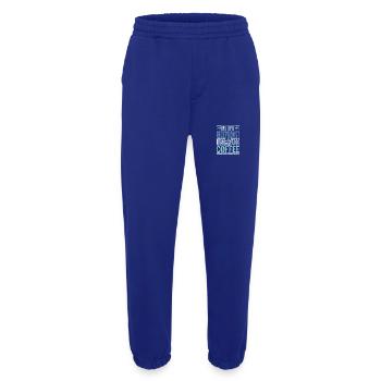 Receptionist coffee saying - Heavyweight Jogging Pants - made by SPREAD  - Iconic Blue - Front