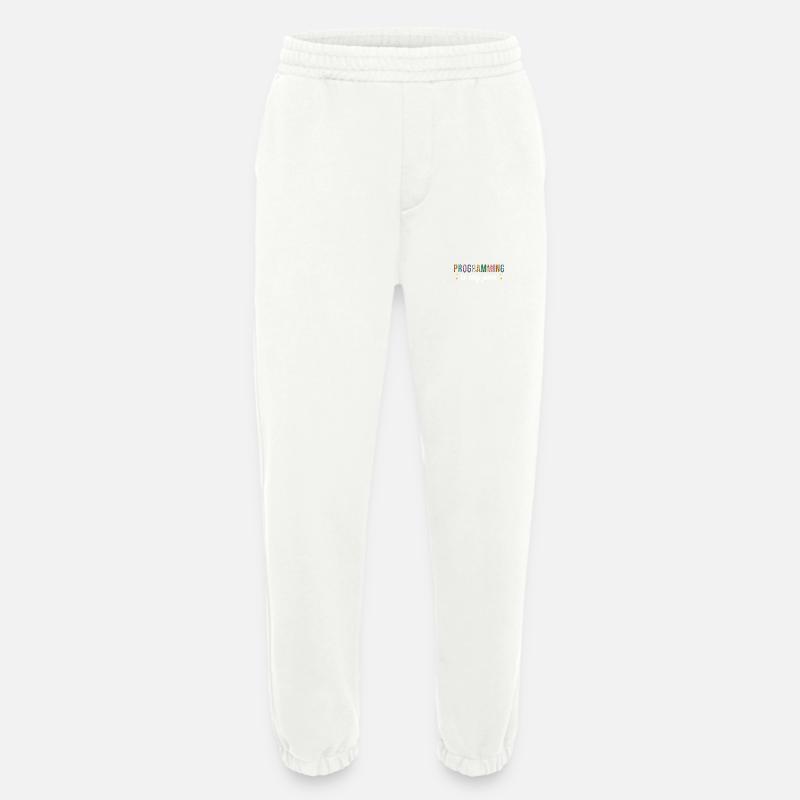 La programmation est ma passion - Pantalon de jogging bio épais fabriqué en UE - OFF WHITE