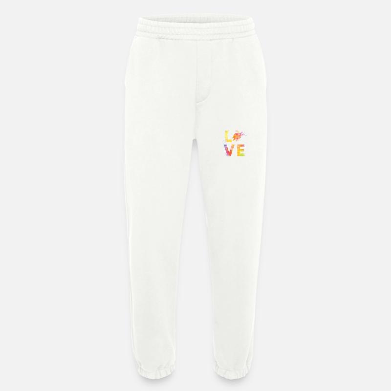 Sea Turtle Turtle Love - Heavyweight Jogging Pants - made by SPREAD  - OFF WHITE