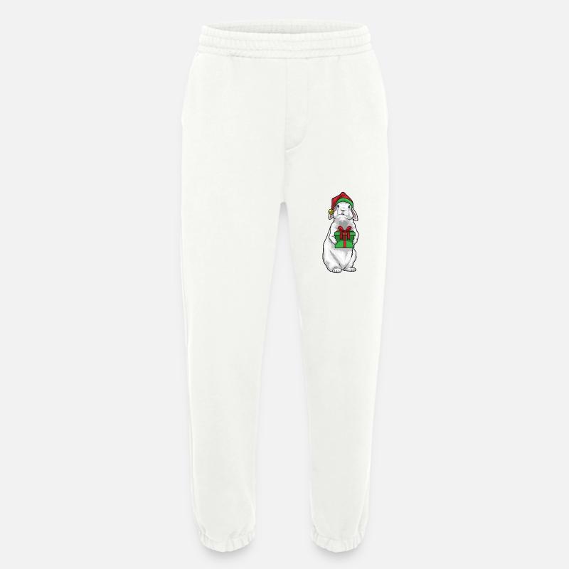 Bunny Christmas Package - Heavyweight Jogging Pants - made by SPREAD  - OFF WHITE