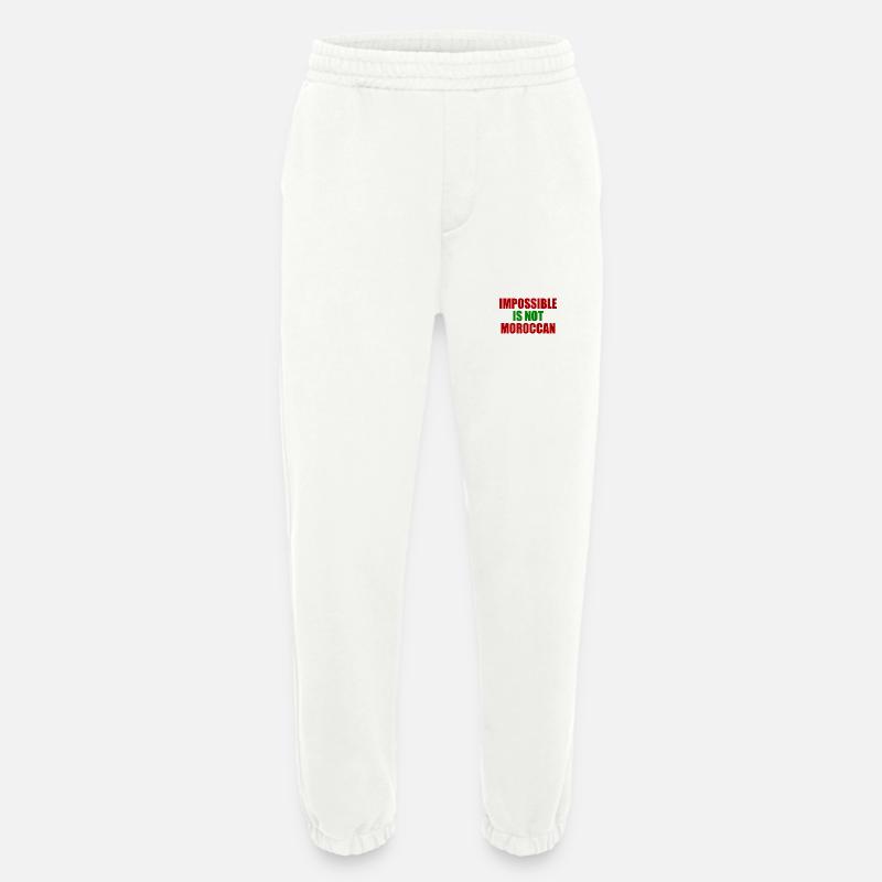 impossible is not moroccan - Heavyweight Jogginghose - made by SPREAD  - OFF WHITE