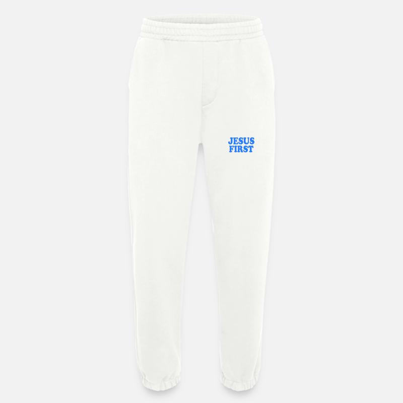 Jesus first - Heavyweight Jogginghose - made by SPREAD  - OFF WHITE