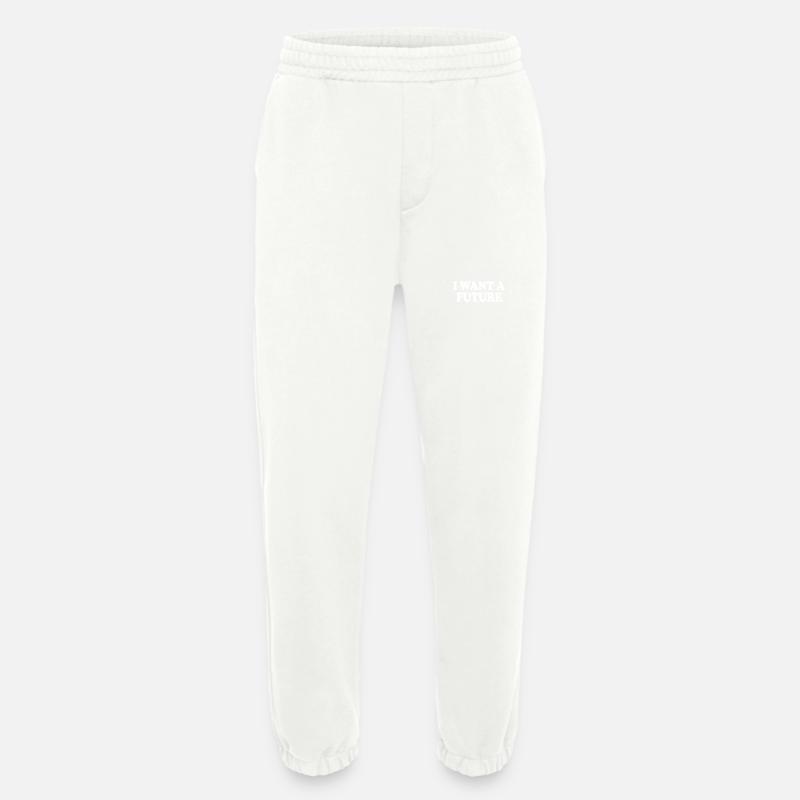 I want a future - Heavyweight Jogging Pants - made by SPREAD - OFF WHITE