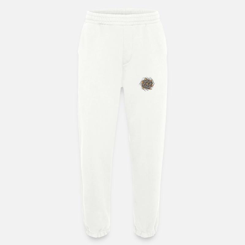 Spiral Spring Pattern - Heavyweight Jogging Pants - made by SPREAD  - OFF WHITE