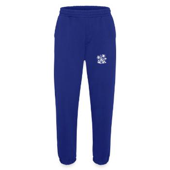 Double hull catamaran sailboat with palm trees - Heavyweight Jogging Pants - made by SPREAD  - Iconic Blue - Front
