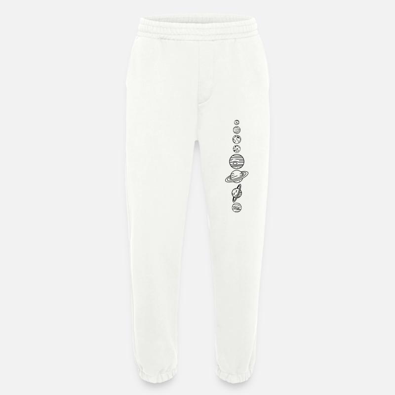 Solar System Planets – Solar System Space - Heavyweight Jogging Pants - made by SPREAD  - OFF WHITE