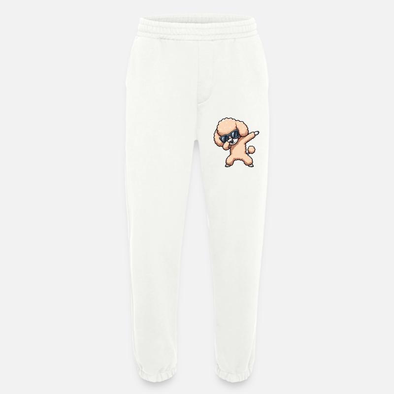 Cool Poodle Dab Pose Funny - Heavyweight Jogging Pants - made by SPREAD  - OFF WHITE