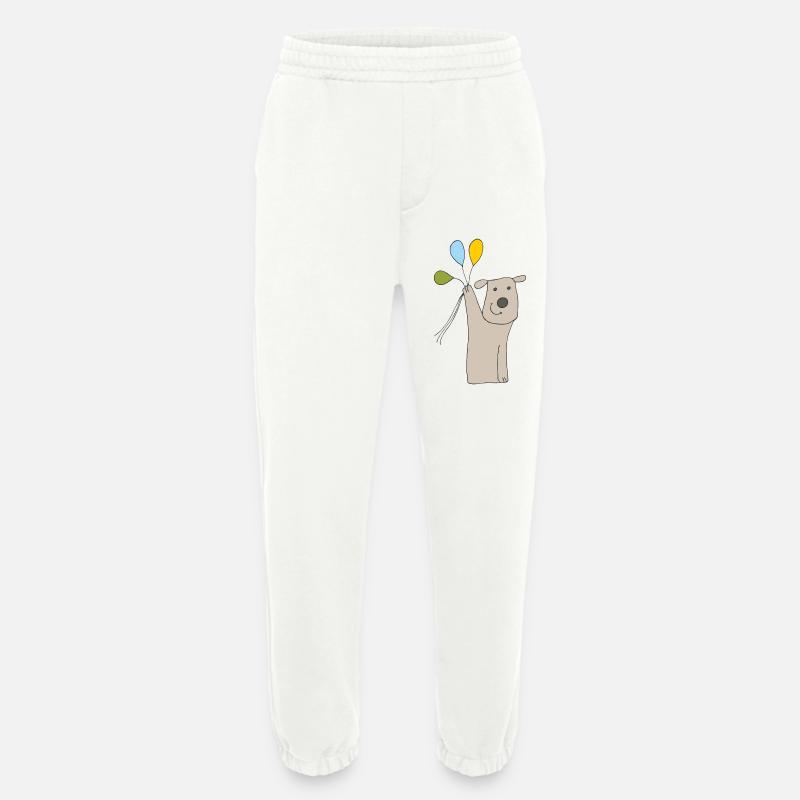 hund mit luftballons - Heavyweight Jogginghose - made by SPREAD  - OFF WHITE