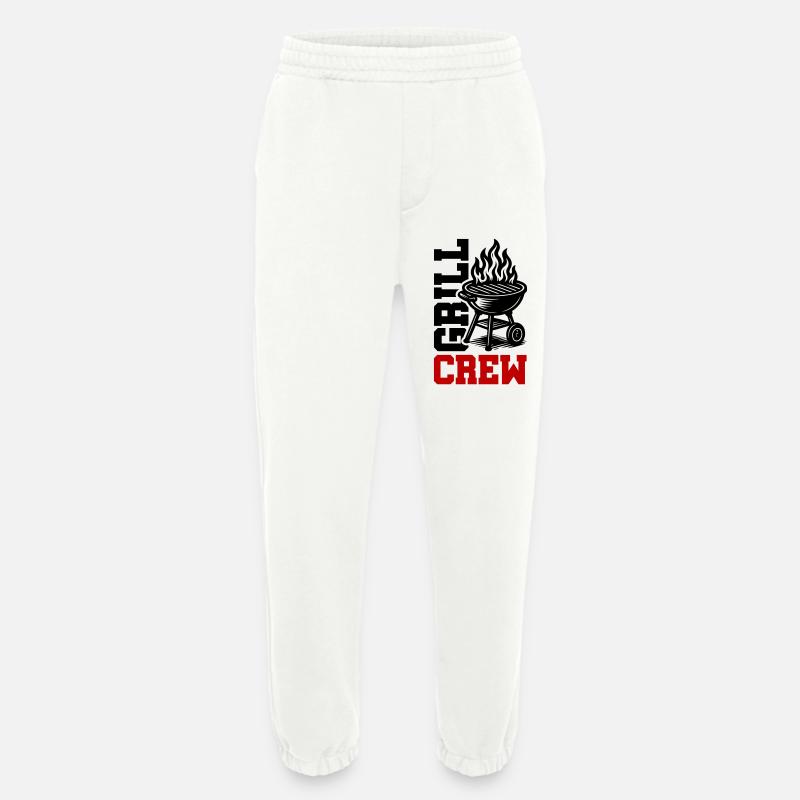 Équipe de grillades - Pantalon de jogging bio épais fabriqué en UE - OFF WHITE