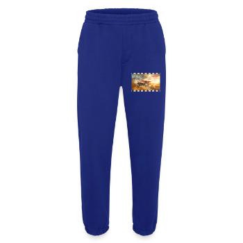 Retro-Muscle-Car in kinoreifer Action - Heavyweight Jogginghose - made by SPREAD  - Iconic Blue - Vorne