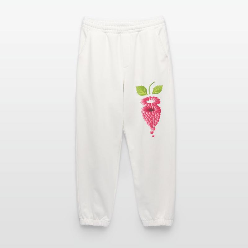 floating pink ripe raspberry Heavyweight Jogging Pants - made by SPREAD 