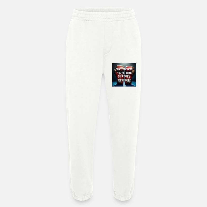 Durchhaltezitat auf Boxhandschuhen - Heavyweight Jogginghose - made by SPREAD  - OFF WHITE