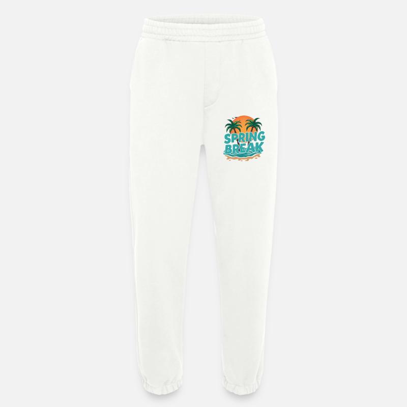Spring Break Palm Trees Beach - Heavyweight Jogging Pants - made by SPREAD  - OFF WHITE