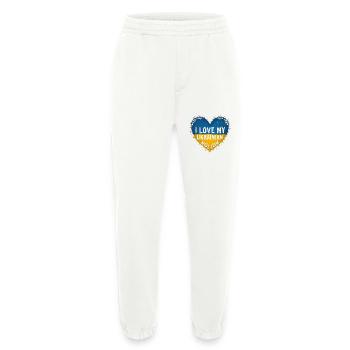 Ich liebe meinen ukrainischen Partner - Heavyweight Jogginghose - made by SPREAD  - OFF WHITE - Vorne