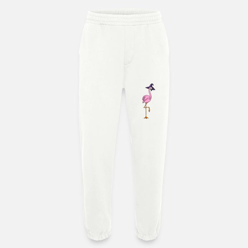 Flamingo Witch Hat - Heavyweight Jogging Pants - made by SPREAD  - OFF WHITE