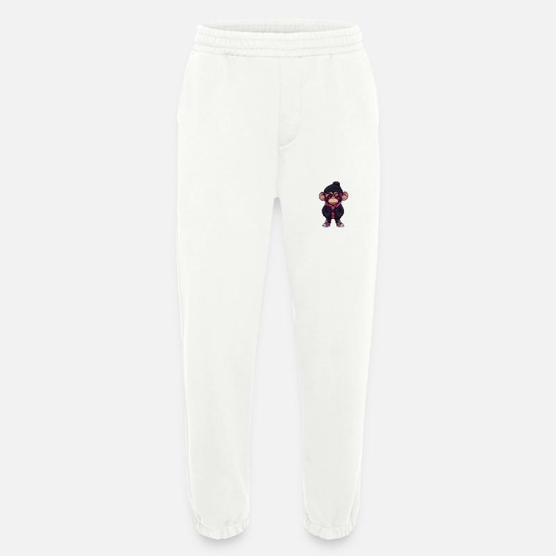 Monkey Winter Comic - Heavyweight Jogging Pants - made by SPREAD  - OFF WHITE