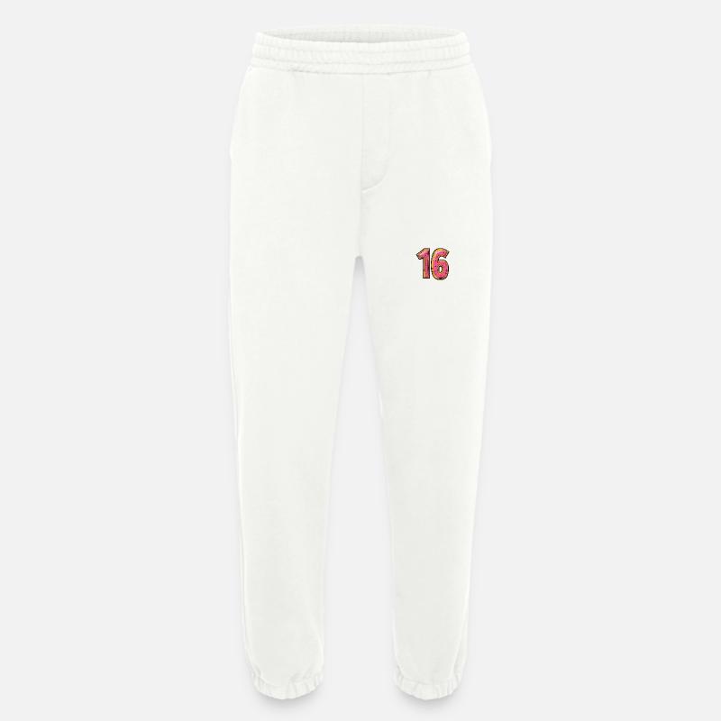 16 Zahl Comic - Heavyweight Jogginghose - made by SPREAD  - OFF WHITE
