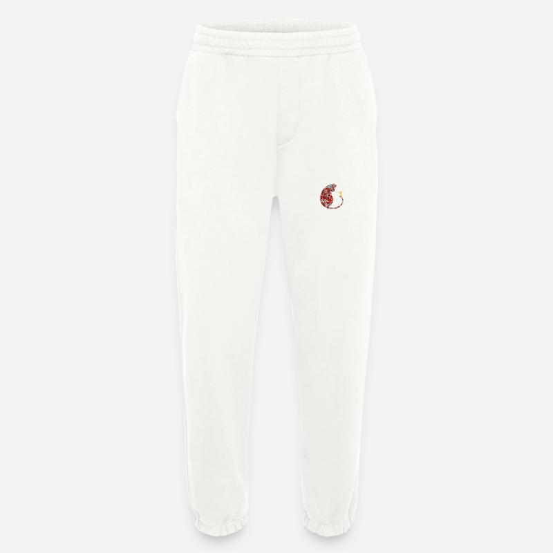 chat avec saxophone e 251 - Pantalon de jogging bio épais fabriqué en UE - OFF WHITE