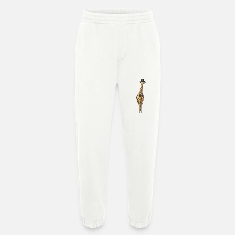 Giraffe Groom Bow Wedding - Heavyweight Jogging Pants - made by SPREAD  - OFF WHITE