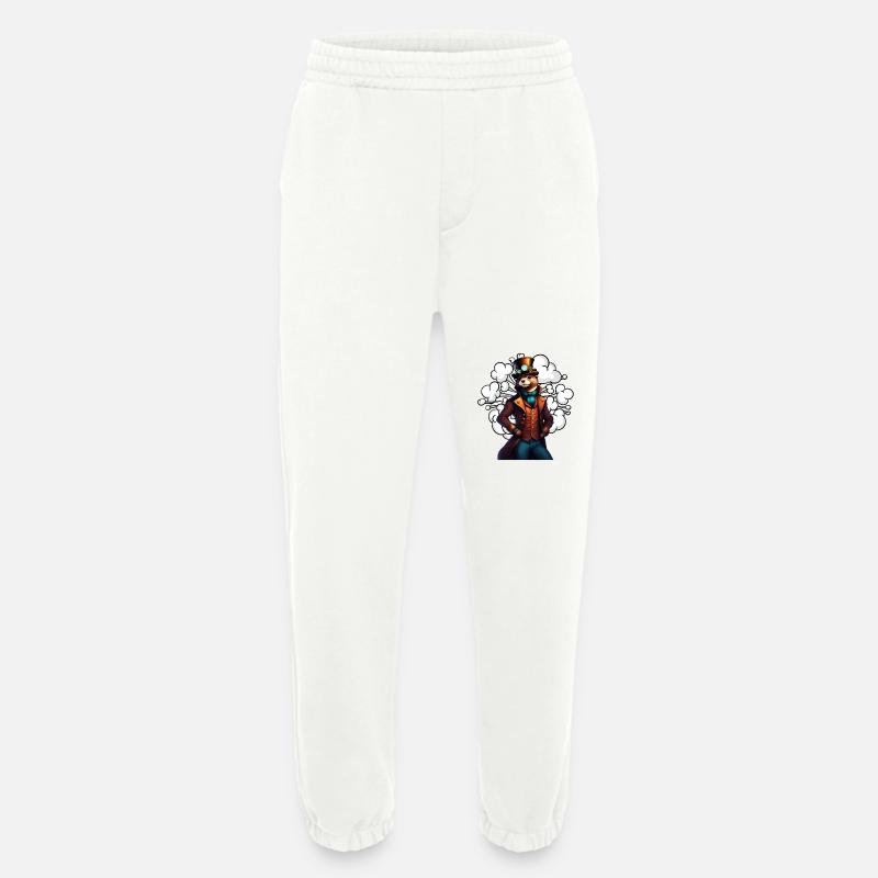 Erfindergeist Otter Steampunk Technikotter - Heavyweight Jogginghose - made by SPREAD  - OFF WHITE