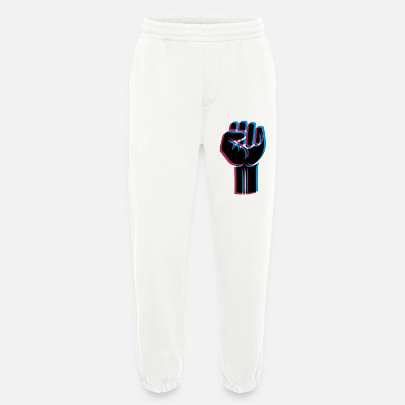Rebellen Faust 3D - Heavyweight Jogginghose - made by SPREAD  - OFF WHITE