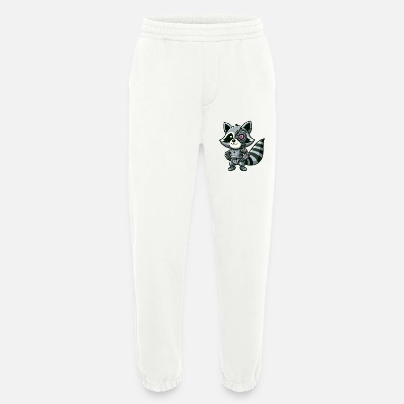Cooler Waschbär Roboter - Heavyweight Jogginghose - made by SPREAD  - OFF WHITE