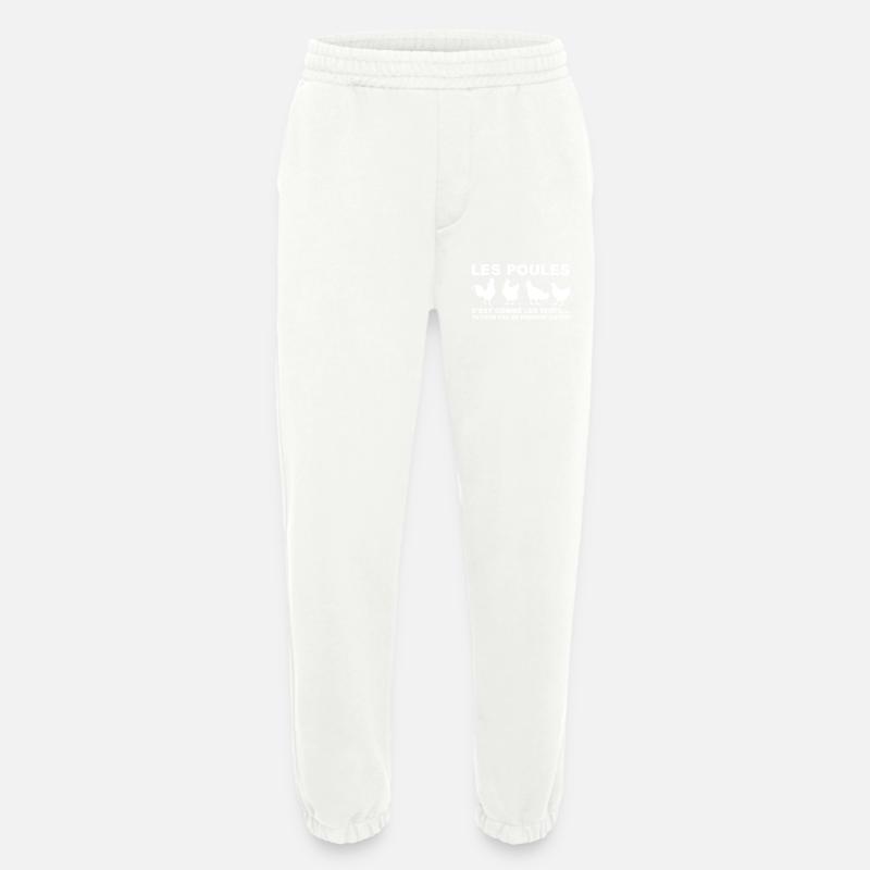 chickens are like chips - Heavyweight Jogging Pants - made by SPREAD  - OFF WHITE