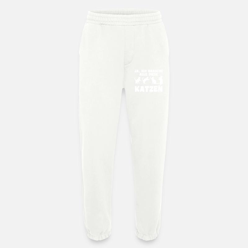 Katze Tier Katzen Geschenk - Heavyweight Jogginghose - made by SPREAD - OFF WHITE