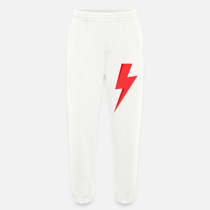 Red Lightning - Heavyweight Jogging Pants - made by SPREAD  - OFF WHITE