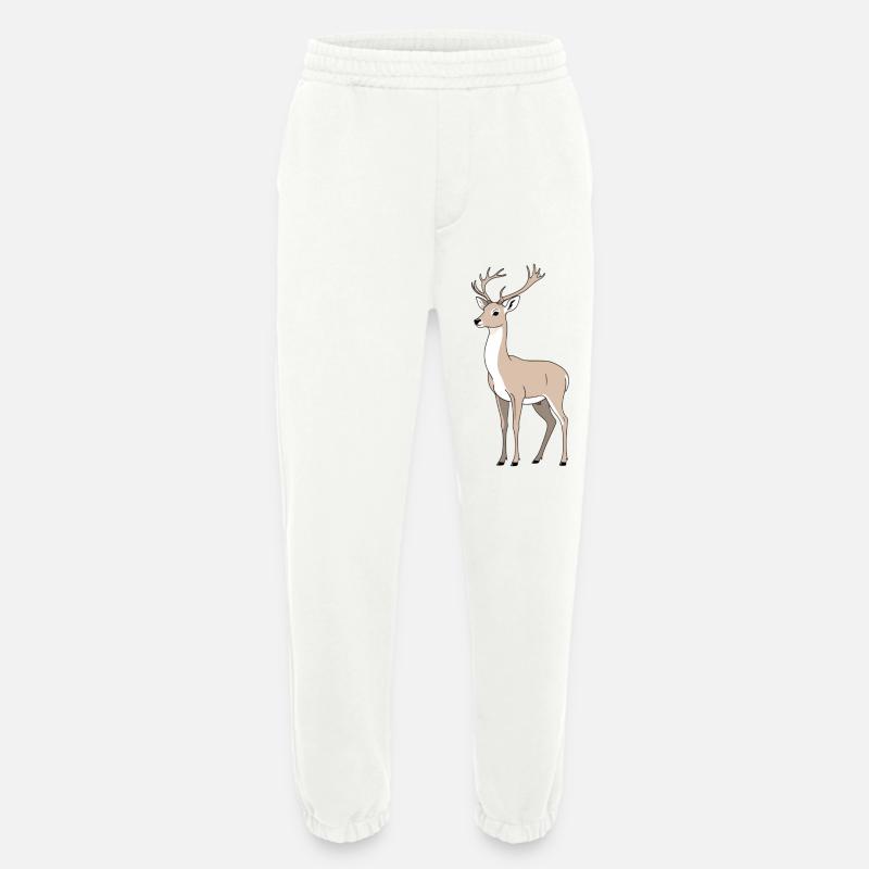 Hirsch mit elegantem Geweih - Heavyweight Jogginghose - made by SPREAD  - OFF WHITE