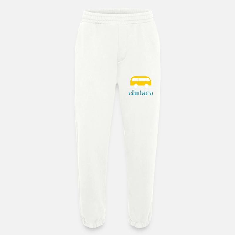 CLIMBING. ESCALADE. VAN. GRIMPER. ESCALADER. - Pantalon de jogging bio épais fabriqué en UE - OFF WHITE