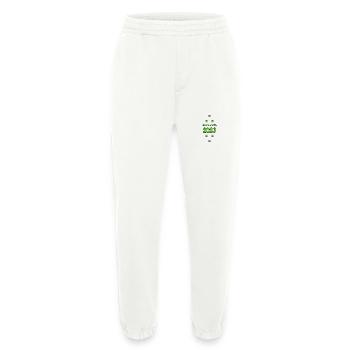 HAPPY NEW YEAR. SAINT SYLVESTER. NEW YEAR - Heavyweight Jogging Pants - made by SPREAD  - OFF WHITE - Front