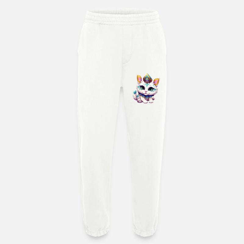 Mardi Gras Katze Karneval Comic - Heavyweight Jogginghose - made by SPREAD  - OFF WHITE