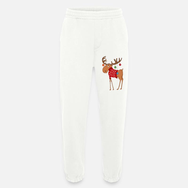 Elch im Pullover - Heavyweight Jogginghose - made by SPREAD  - OFF WHITE