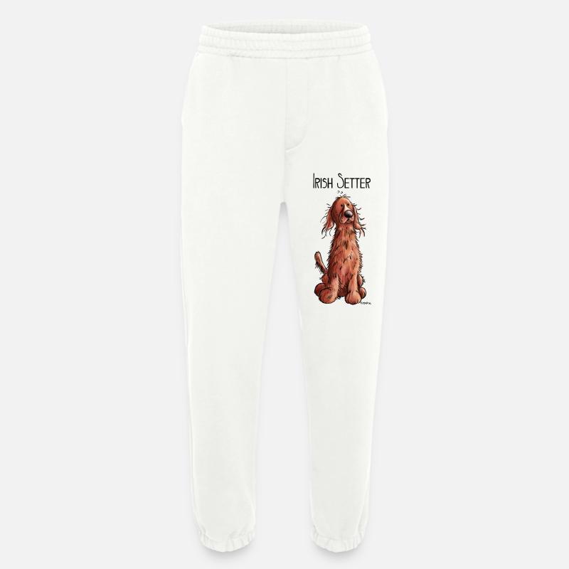 Fröhlicher Irish Setter - Heavyweight Jogginghose - made by SPREAD  - OFF WHITE