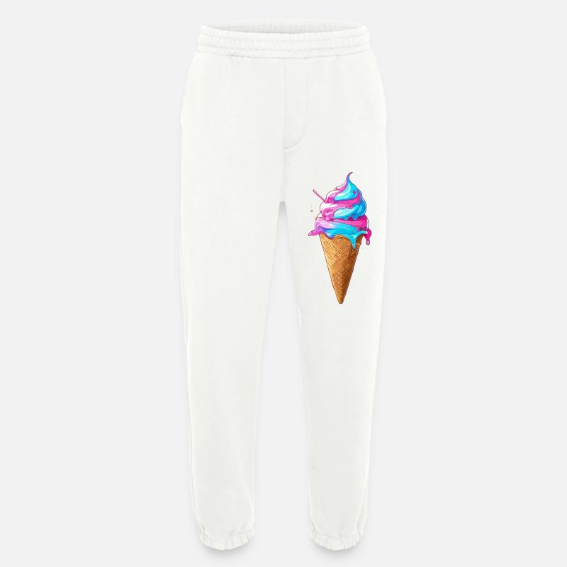 Lecker Eiscreme | Synthwave Eistüte - Heavyweight Jogginghose - made by SPREAD  - OFF WHITE