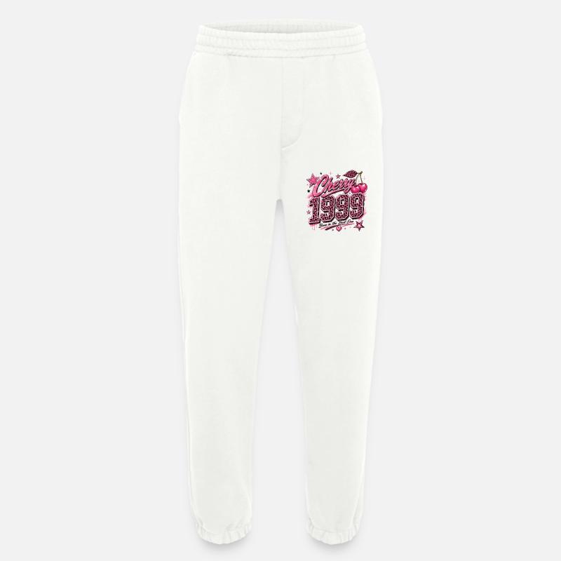 Cherry 1950's Leopard Pink - Heavyweight Jogging Pants - made by SPREAD  - OFF WHITE