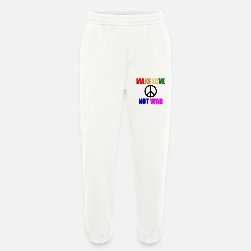 Make love not war - Heavyweight Jogginghose - made by SPREAD  - OFF WHITE