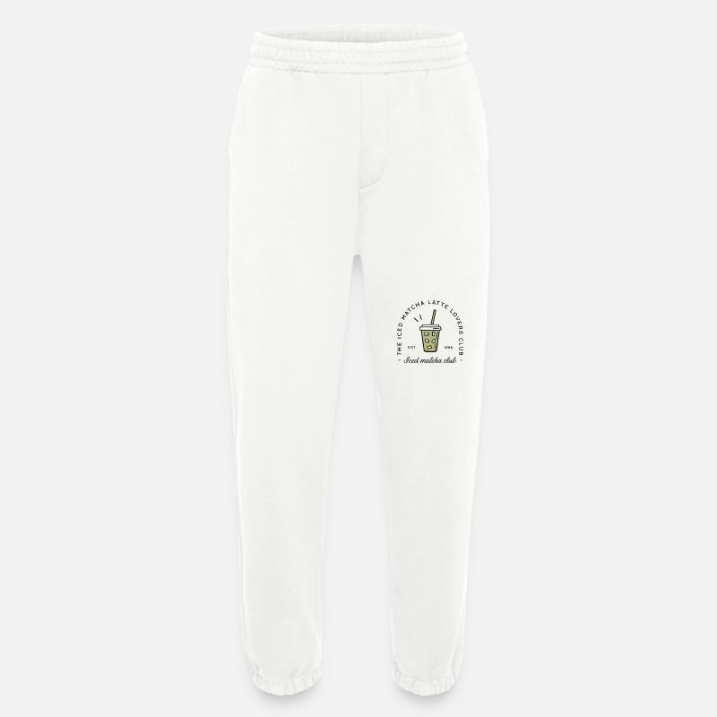 Iced matcha latte glacé - Pantalon de jogging bio épais fabriqué en UE - OFF WHITE