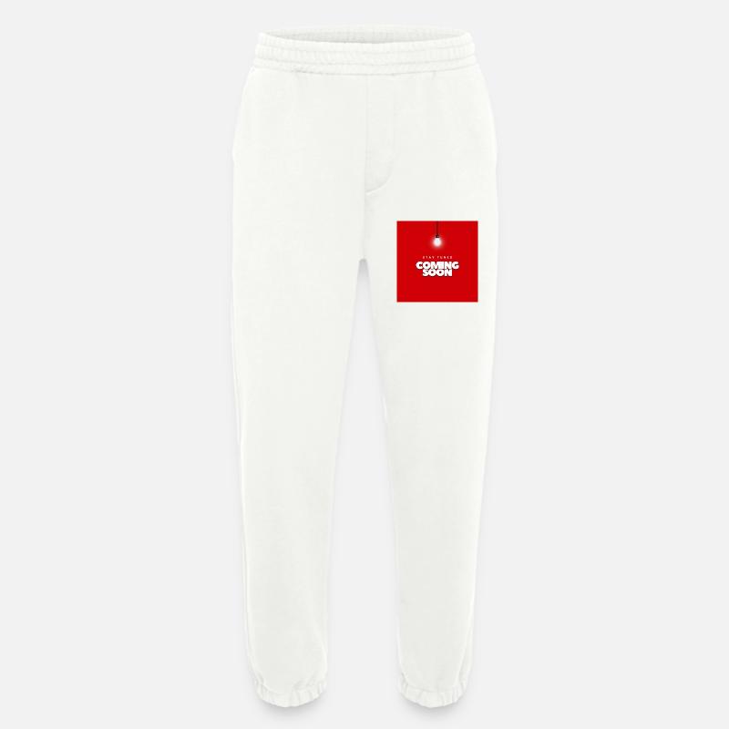 Fettes rotes Design mit Warteansage - Heavyweight Jogginghose - made by SPREAD  - OFF WHITE
