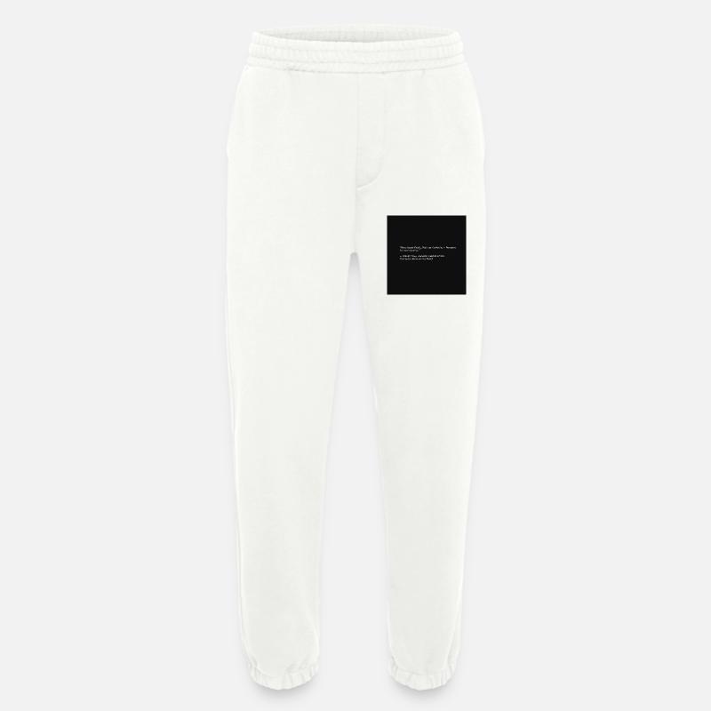 Hacker-Ethik-Zitat über Black - Heavyweight Jogginghose - made by SPREAD  - OFF WHITE