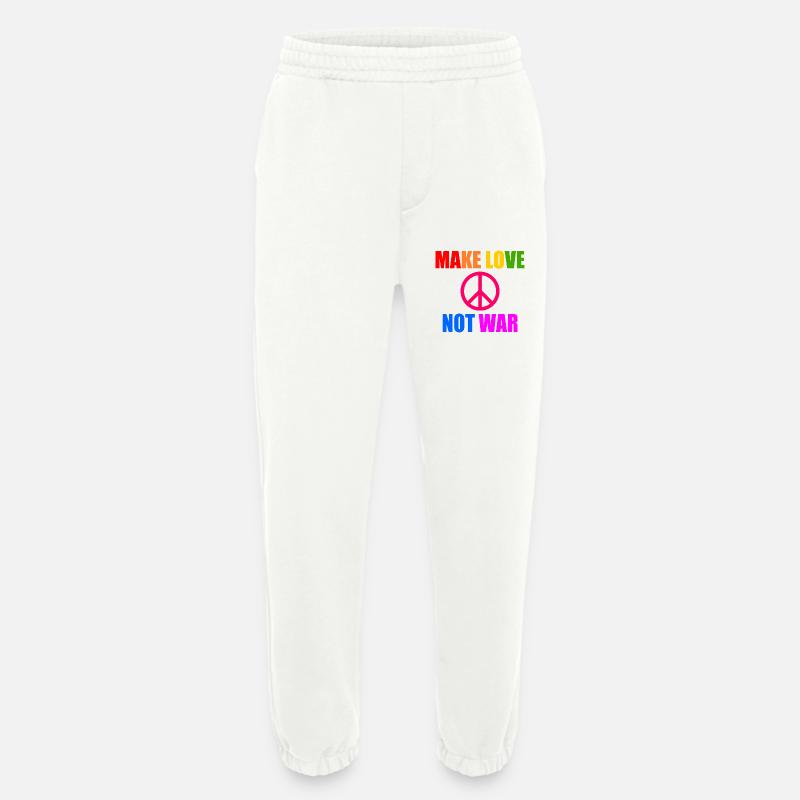 Make love not war - Heavyweight Jogginghose - made by SPREAD  - OFF WHITE